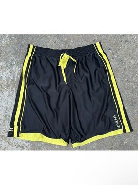 Vintage Billabong Athletic Basketball Shorts Y2K Baggy Hip Hop XL Yellow Stripes